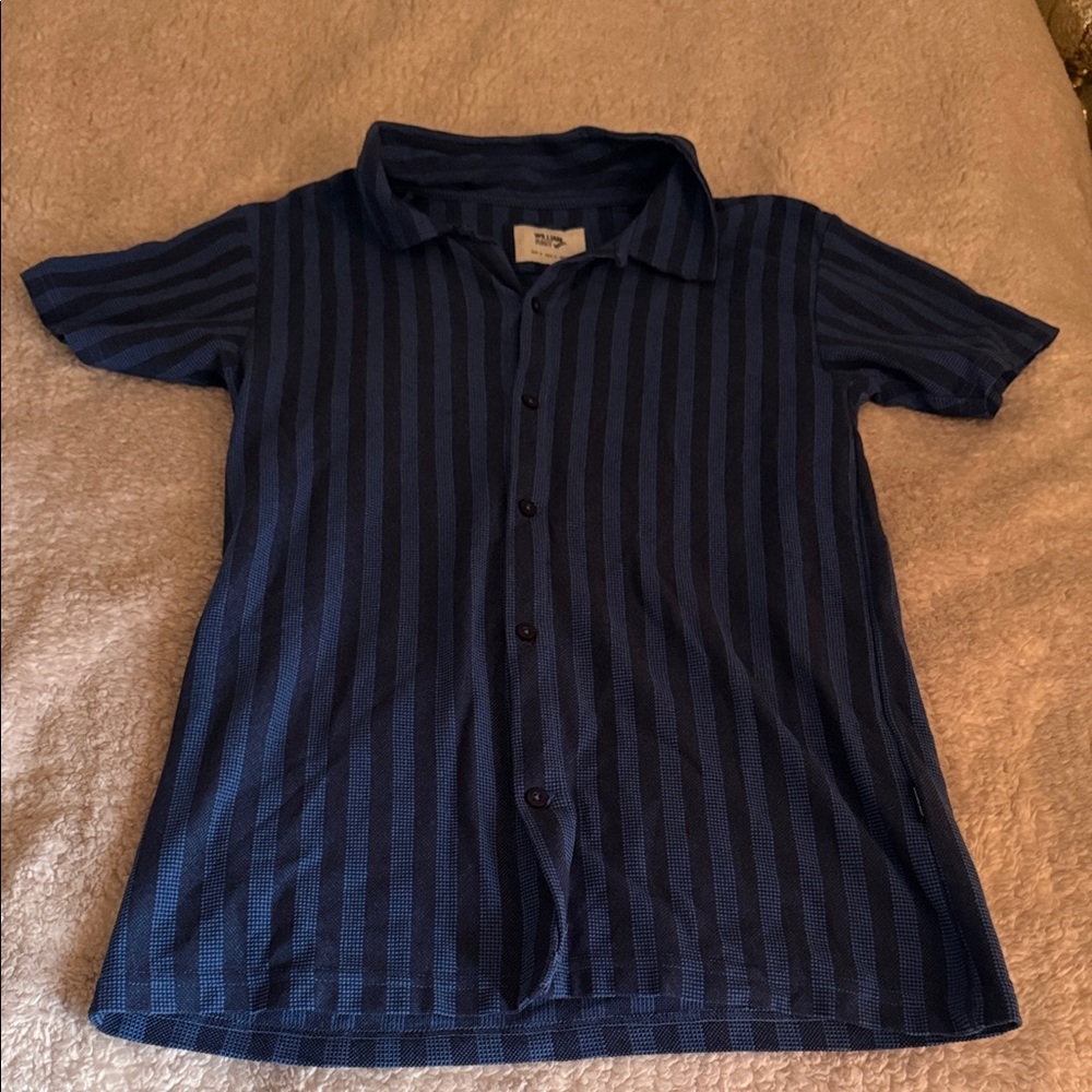Blue Striped Men's Button Down Shirt